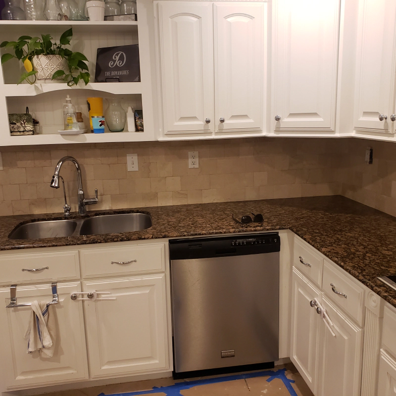 newly installed cabinet and kitchen countertop van tx