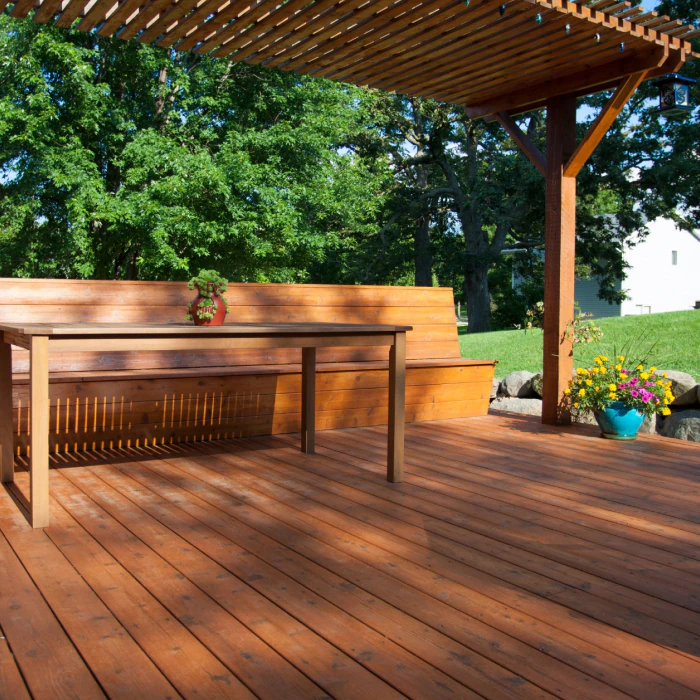 deck installed in a residential house